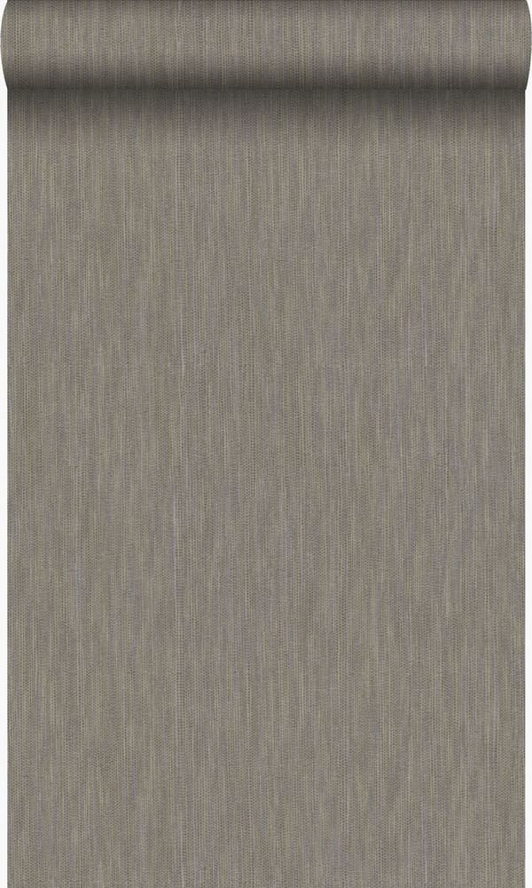 Origin Wallcoverings tapet ensfarvet linnedstruktur skinnende brunt 53 cm x 10,05 m