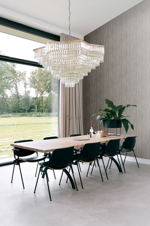 Origin Wallcoverings tapet træeffekt mørkt mudvarpegråt 53 cm x 10,05 m