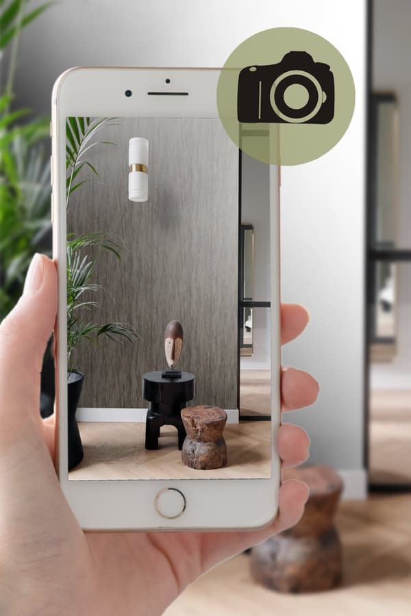 Origin Wallcoverings tapet træeffekt mørkt mudvarpegråt 53 cm x 10,05 m
