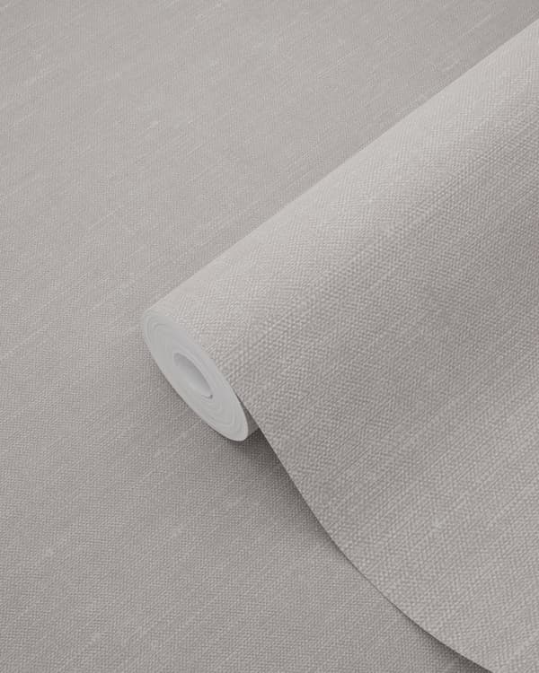 ESTAhome tapet enfärgad med linnetextilstruktur gråbrunt 53 cm x 10,05 m