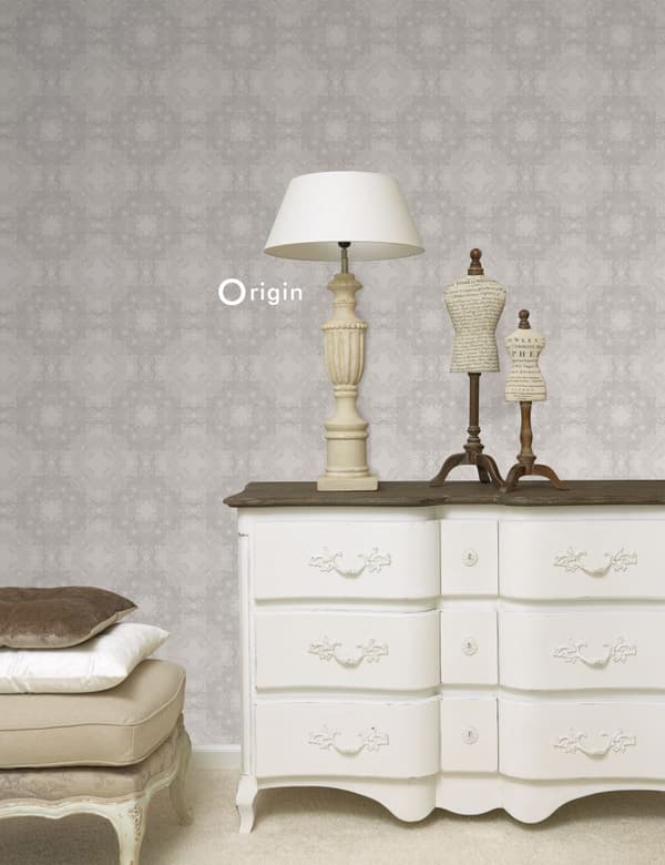 Origin Wallcoverings tapet grafisk form mulvarpegråt 53 cm x 10,05 m