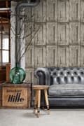 Miniatyrbild 5 av 8: ESTAhome tapet paneldörrar mullvadsgrått 53 cm x 10,05 m