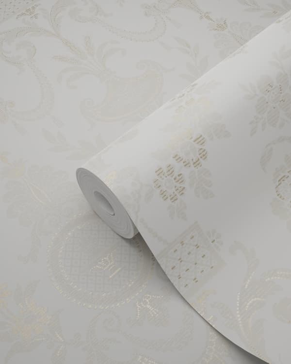 Origin Wallcoverings tapet ornament hvidt 53 cm x 10,05 m