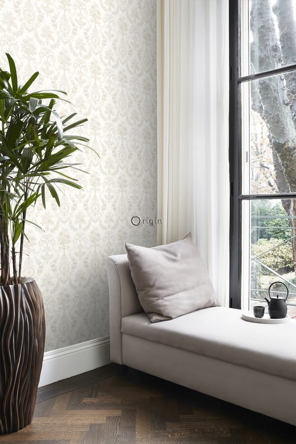 Origin Wallcoverings tapet ornament hvidt 53 cm x 10,05 m