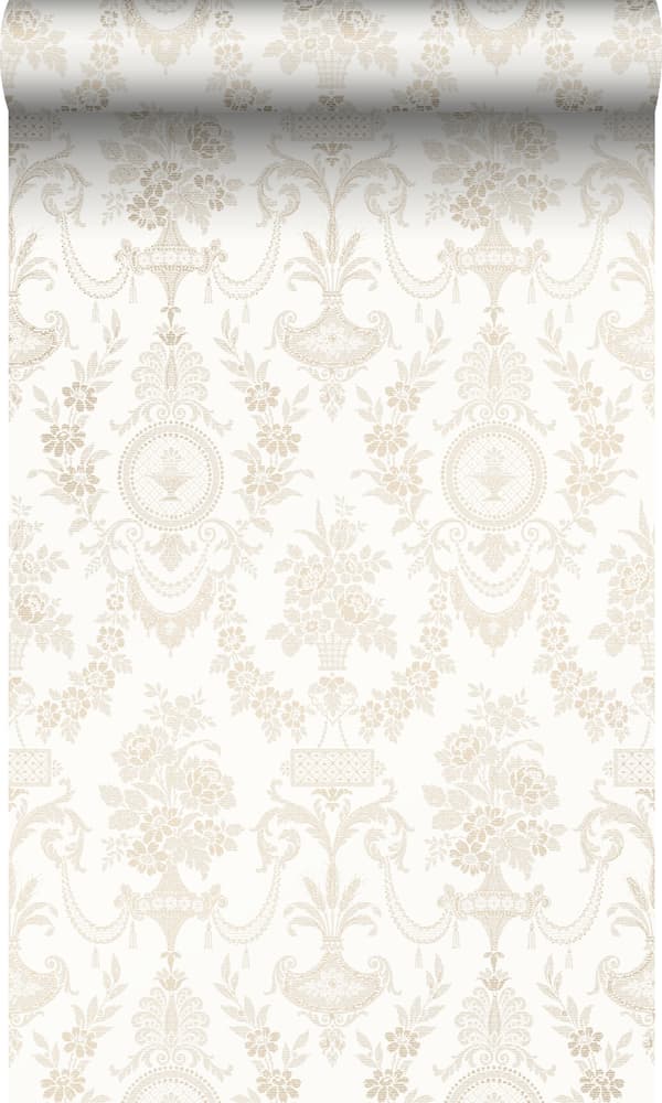 Origin Wallcoverings tapet ornament hvidt 53 cm x 10,05 m
