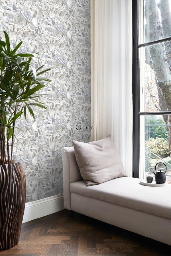 Origin Wallcoverings tapet figurativa mönster lergrått 53 cm x 10,05 m