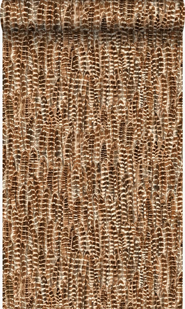 Origin Wallcoverings tapet fjer rustbrunt 53 cm x 10,05 m