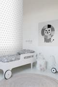 Miniatyrbild 3 av 7: ESTAhome tapet grafiska trianglar vitt och svart 0,53 x 10,05 m