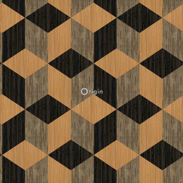 Origin Wallcoverings tapet XXL grässtrån i grafiskt motiv ljusbrunt och mörkbrunt 50 x 900 cm