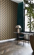 Miniatyrbild 2 av 5: Origin Wallcoverings tapet XXL grässtrån i grafiskt motiv ljusbrunt och mörkbrunt 50 x 900 cm