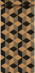 Miniatyrbild 1 av 5: Origin Wallcoverings tapet XXL grässtrån i grafiskt motiv ljusbrunt och mörkbrunt 50 x 900 cm