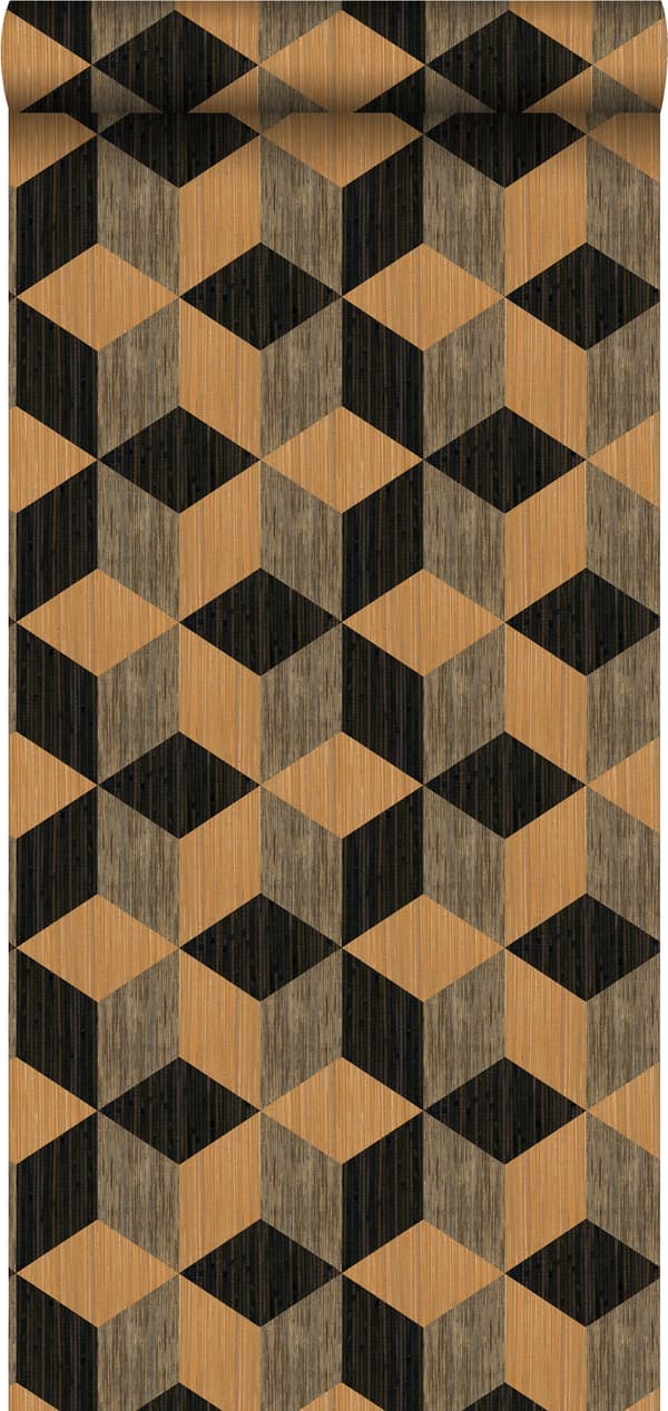 Origin Wallcoverings tapet XXL grässtrån i grafiskt motiv ljusbrunt och mörkbrunt 50 x 900 cm