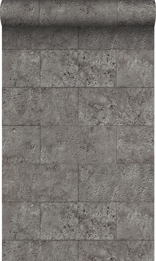 Origin Wallcoverings tapet kalkstensblokke i halvstensforbandt mulvarpegråt 53 cm x 10,05 m