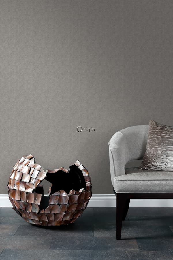 Origin Wallcoverings tapet sildeben vævning mulvarpegråt 0,53 x 10,05 m