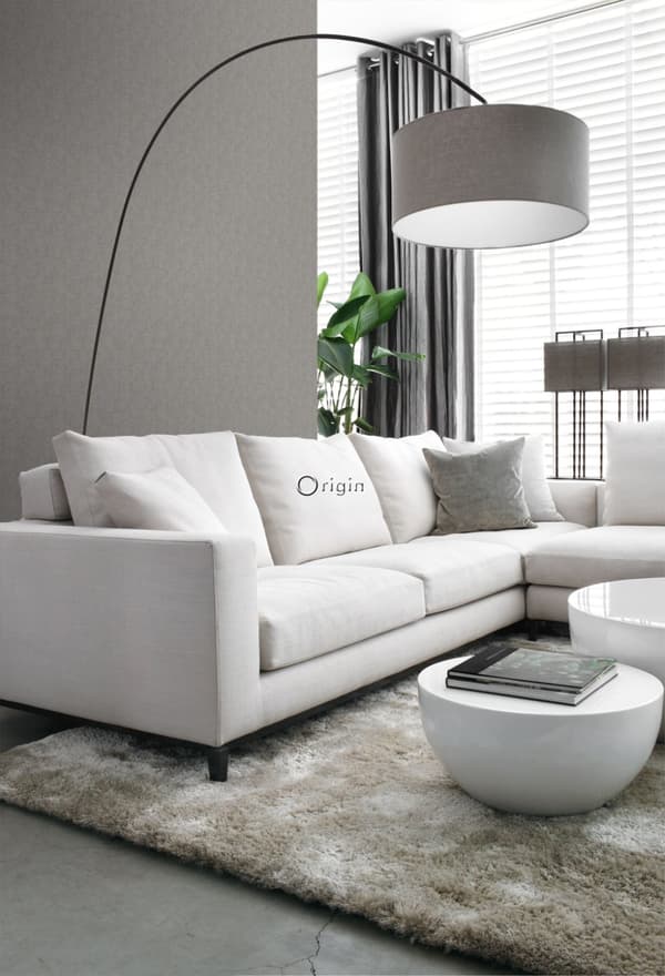 Origin Wallcoverings tapet sildeben vævning mulvarpegråt 0,53 x 10,05 m