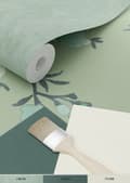 Miniatyrbillede 6 af 8: ESTAhome tapet kirsebærblomster grønt 0,53 x 10,05 m