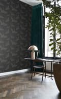 Miniatyrbild 2 av 8: Origin Wallcoverings tapet kranfåglar mörkgrått 0,53 x 10,05 m