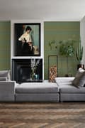 Miniatyrbillede 4 af 7: Origin Wallcoverings tapet vævet struktur med gradientfarver mosgrønt 0,53 x 10,05 m