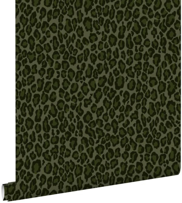 ESTAhome tapet leopardskinn mörkgrönt 0,53 x 10,05 m