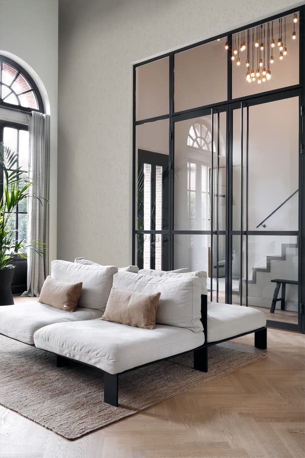 Origin Wallcoverings tapet metalleffekt mullvadsgrått 53 cm x 10,05 m