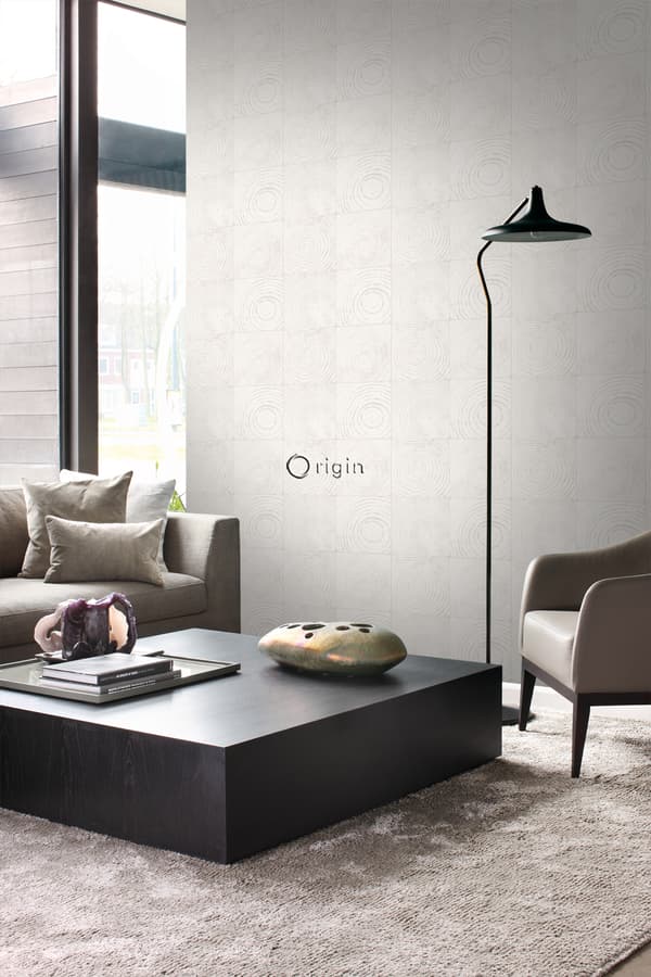 Origin Wallcoverings tapet tvärsnitt trädstammar benvitt 53 cm x 10,05 m