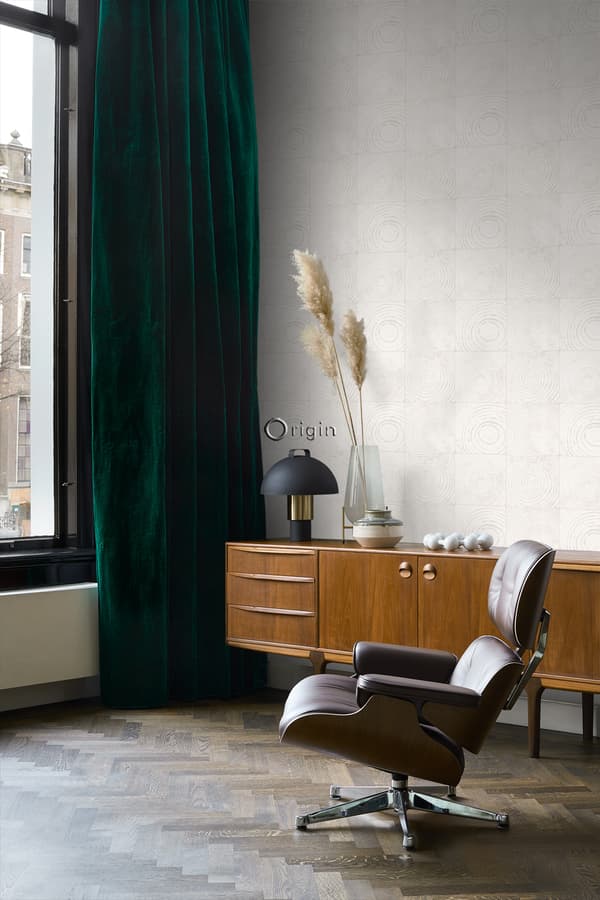 Origin Wallcoverings tapet tvärsnitt trädstammar benvitt 53 cm x 10,05 m