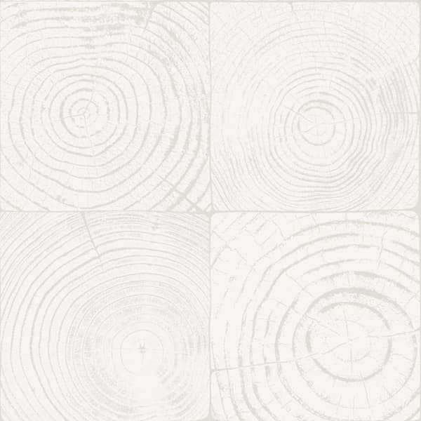 Origin Wallcoverings tapet tvärsnitt trädstammar benvitt 53 cm x 10,05 m
