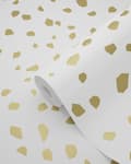 Miniatyrbild 8 av 8: ESTAhome tapet terrazzo vitt och guld 0,53 x 10,05 m