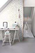 Miniatyrbild 2 av 8: ESTAhome tapet terrazzo vitt och guld 0,53 x 10,05 m