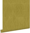 Miniatyrbillede 1 af 8: ESTAhome tapet origamimotiv okkergult 0,53 x 10,05 m