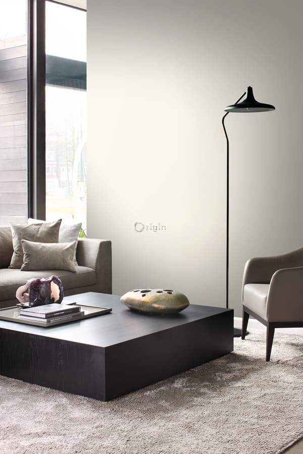 Origin Wallcoverings tapet ensfarvet cremehvid 53 cm x 10,05 m