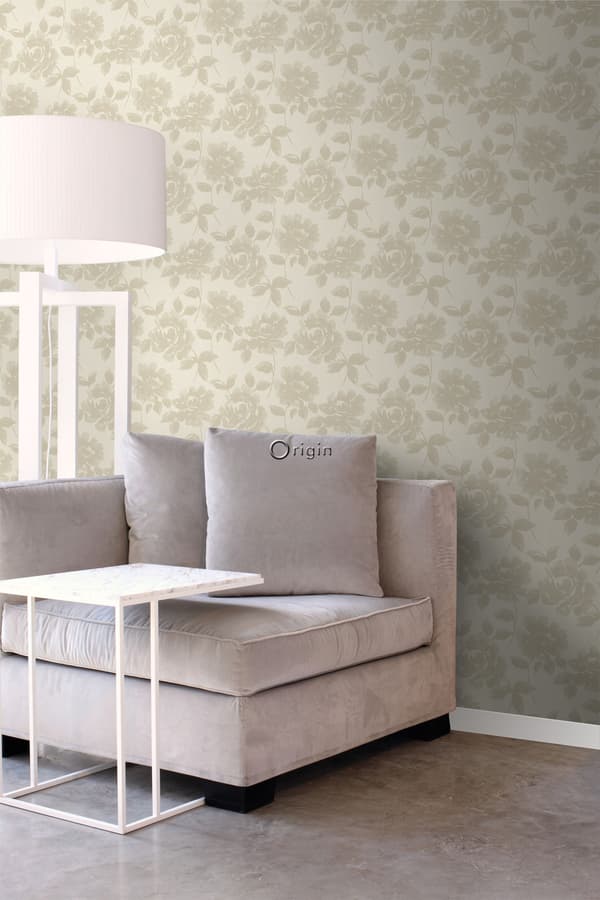 Origin Wallcoverings tapet rosor krämfärgat 53 cm x 10,05 m