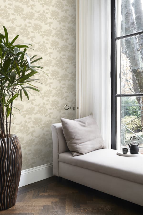 Origin Wallcoverings tapet roser cremefarvet 53 cm x 10,05 m