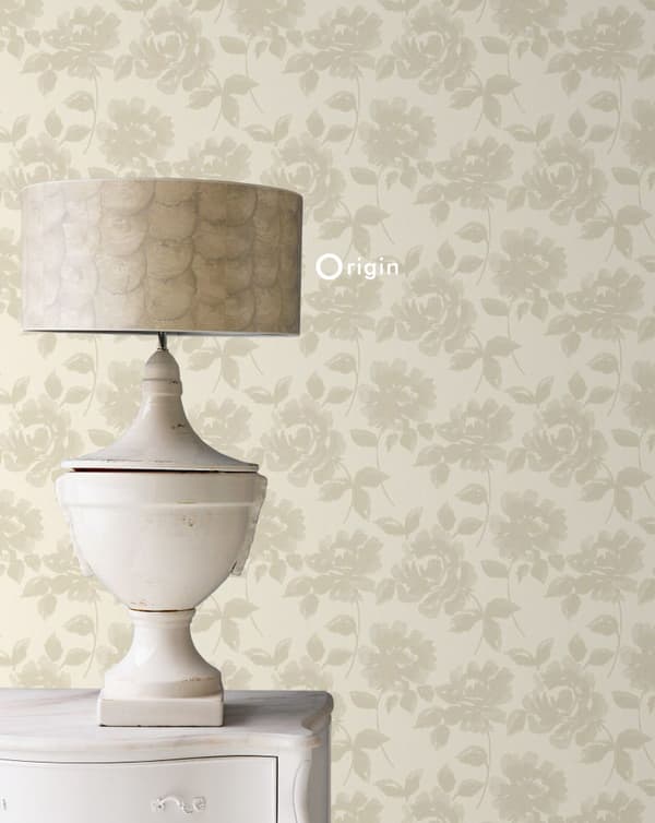 Origin Wallcoverings tapet rosor krämfärgat 53 cm x 10,05 m