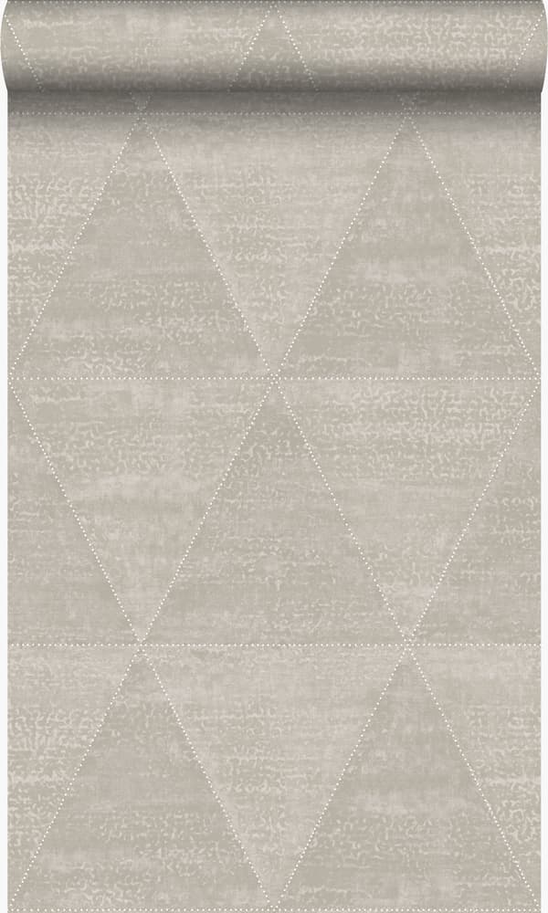 Origin Wallcoverings tapet slitna metalltrianglar varm silver 53 cm x 10,05 m