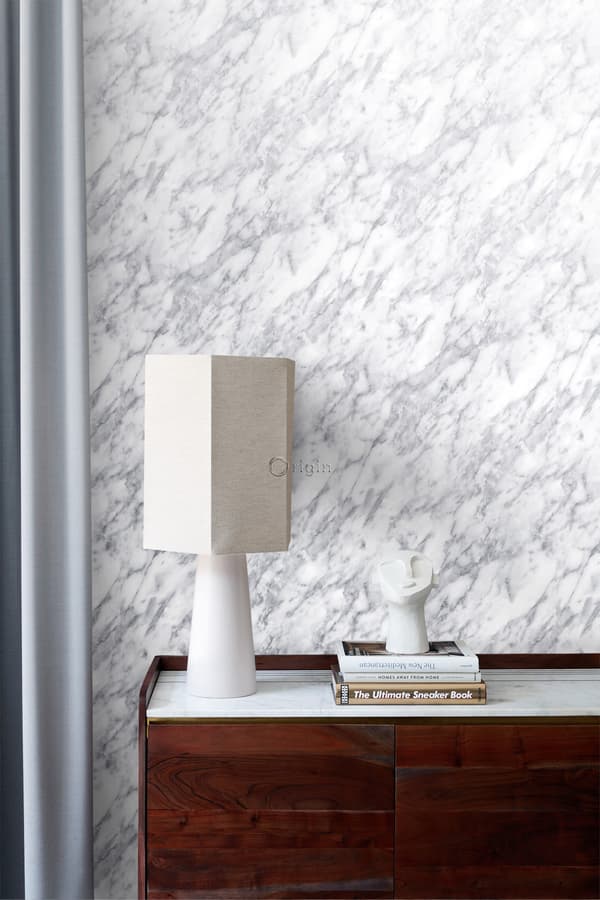 Origin Wallcoverings tapet marmor mørkt elfenbenshvidt 53 cm x 10,05 m