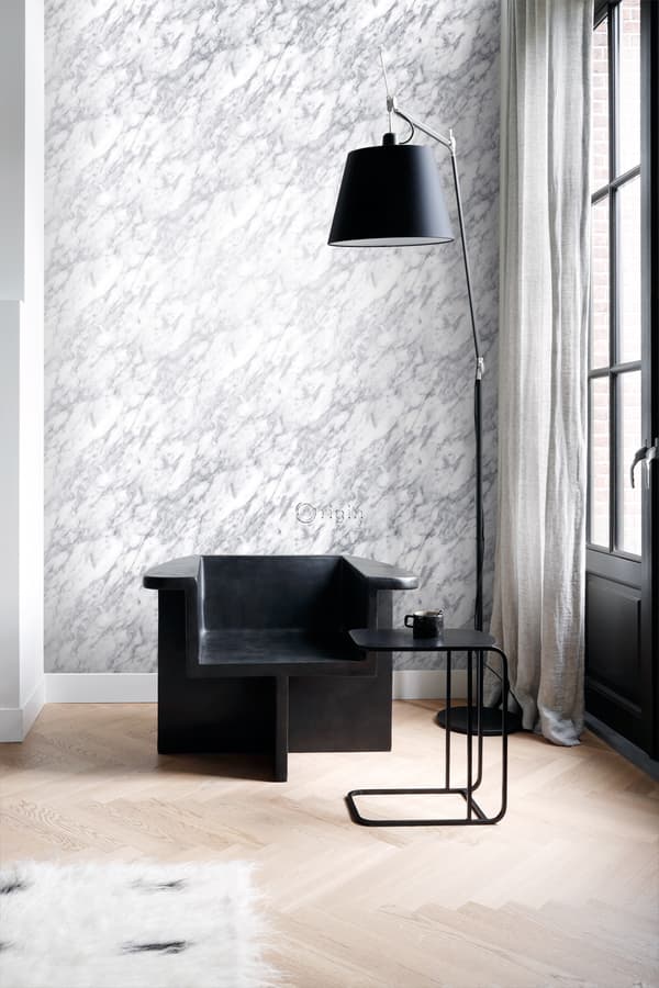 Origin Wallcoverings tapet marmor mørkt elfenbenshvidt 53 cm x 10,05 m