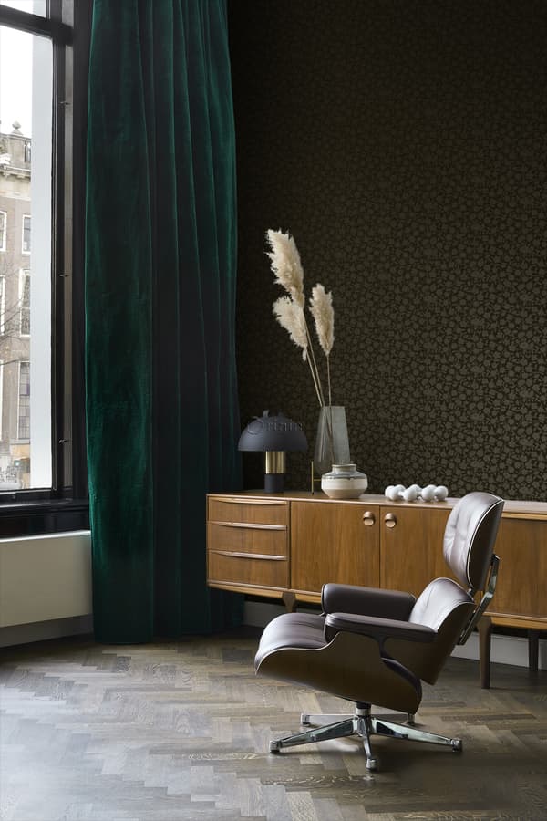 Origin Wallcoverings tapet blomster sort 53 cm x 10,05 m