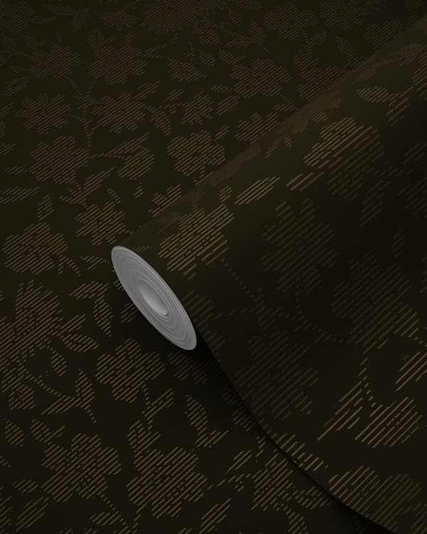Origin Wallcoverings tapet blomster sort 53 cm x 10,05 m