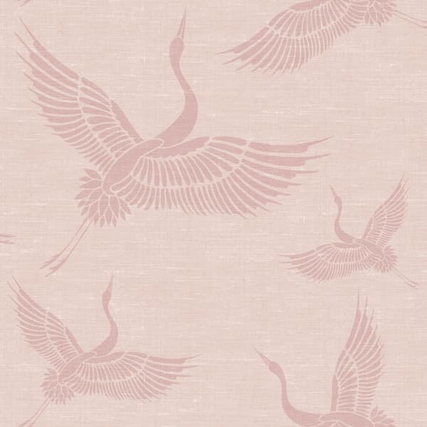 Origin Wallcoverings tapet kranfåglar antikrosa 0,53 x 10,05 m