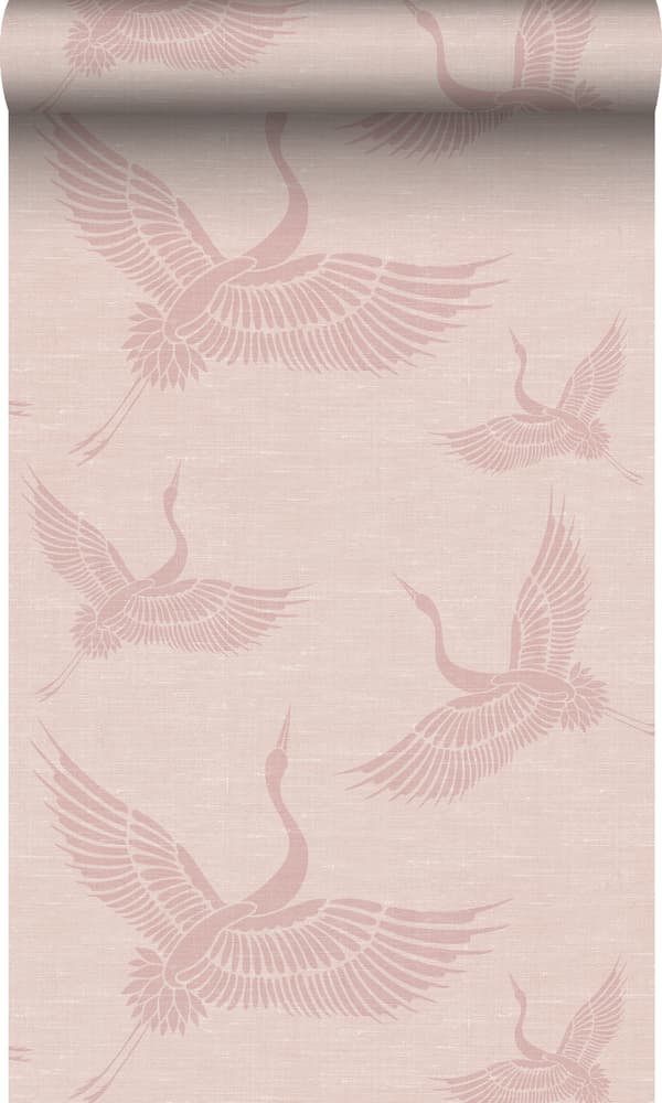 Origin Wallcoverings tapet kranfåglar antikrosa 0,53 x 10,05 m