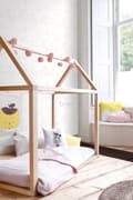Miniatyrbild 3 av 8: Origin Wallcoverings tapet flytande bubblor matt vitt, puderrosa och pastellfärgat persika 53 cm x 10,05 m
