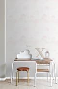 Miniatyrbild 6 av 8: Origin Wallcoverings tapet flytande bubblor matt vitt, puderrosa och pastellfärgat persika 53 cm x 10,05 m
