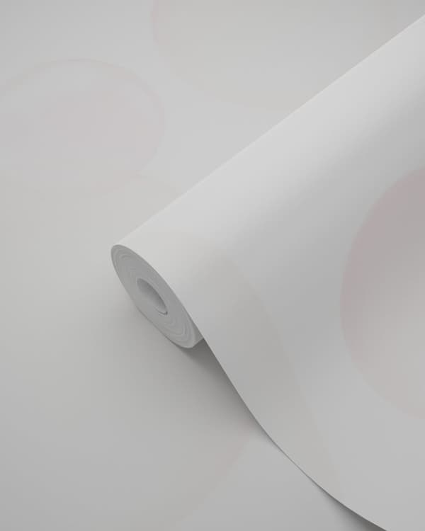 Origin Wallcoverings tapet flytande bubblor matt vitt, puderrosa och pastellfärgat persika 53 cm x 10,05 m
