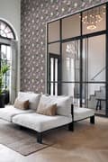 Miniatyrbild 6 av 8: Origin Wallcoverings tapet blommor mullvadsgrått och syrénlila 53 cm x 10,05 m