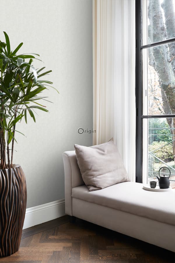 Origin Wallcoverings tapet fiskbensväv grågrönt 0,53 x 10,05 m
