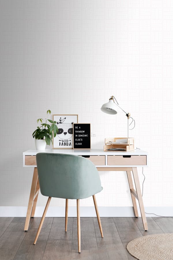 Origin Wallcoverings tapet löv puderrosa och matt vitt 53 cm x 10,05 m