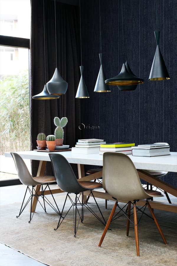 Origin Wallcoverings tapet træplanker mørkeblåt 53 cm x 10,05 m