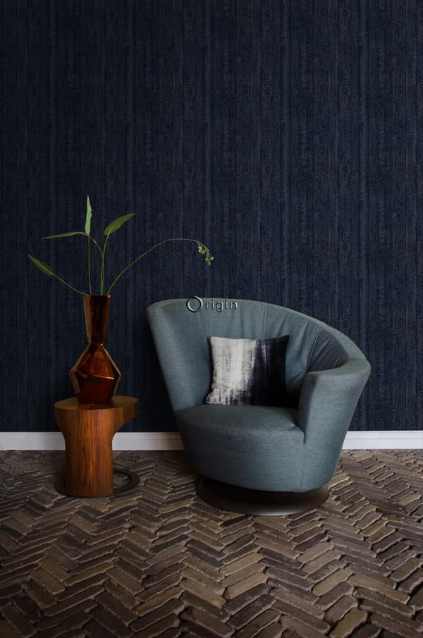 Origin Wallcoverings tapet træplanker mørkeblåt 53 cm x 10,05 m
