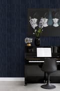 Miniatyrbillede 2 af 7: Origin Wallcoverings tapet træplanker mørkeblåt 53 cm x 10,05 m